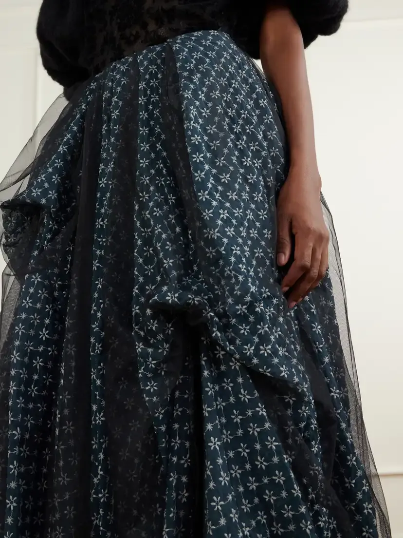 Pauline Dujancourt Eli Asymmetric Embroidered-chiffon Maxi Skirt | Thumbnail 5 Pauline Dujancourt Eli Asymmetric Embroidered-chiffon Maxi Skirt | Thumbnail 5
