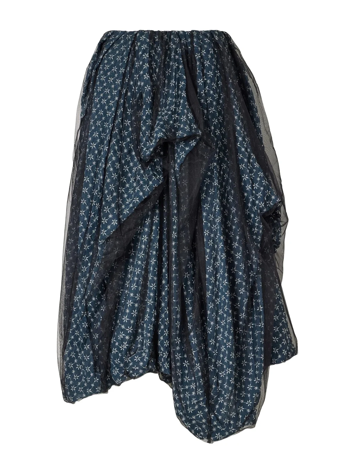 Pauline Dujancourt Eli Asymmetric Embroidered-chiffon Maxi Skirt