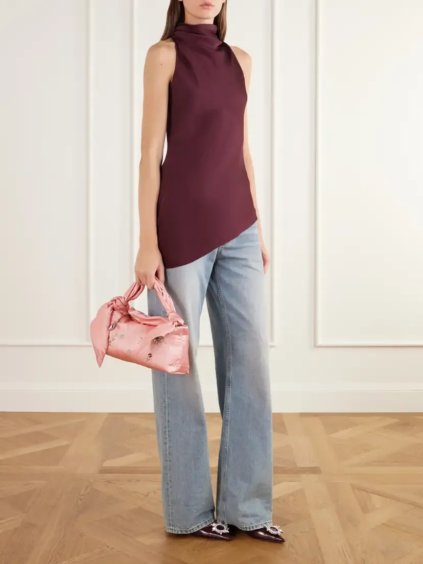 Erdem East West Bloom Crystal-embellished Embroidered Textured Satin Top-handle Bag | Thumbnail 3 Erdem East West Bloom Crystal-embellished Embroidered Textured Satin Top-handle Bag | Thumbnail 3