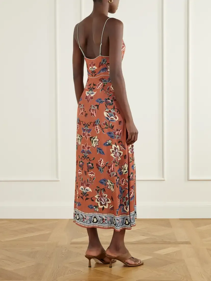 Farm Rio Floral Beauty Tapestry Floral-print Satin-twill Maxi Dress | Thumbnail 3 Farm Rio Floral Beauty Tapestry Floral-print Satin-twill Maxi Dress | Thumbnail 3