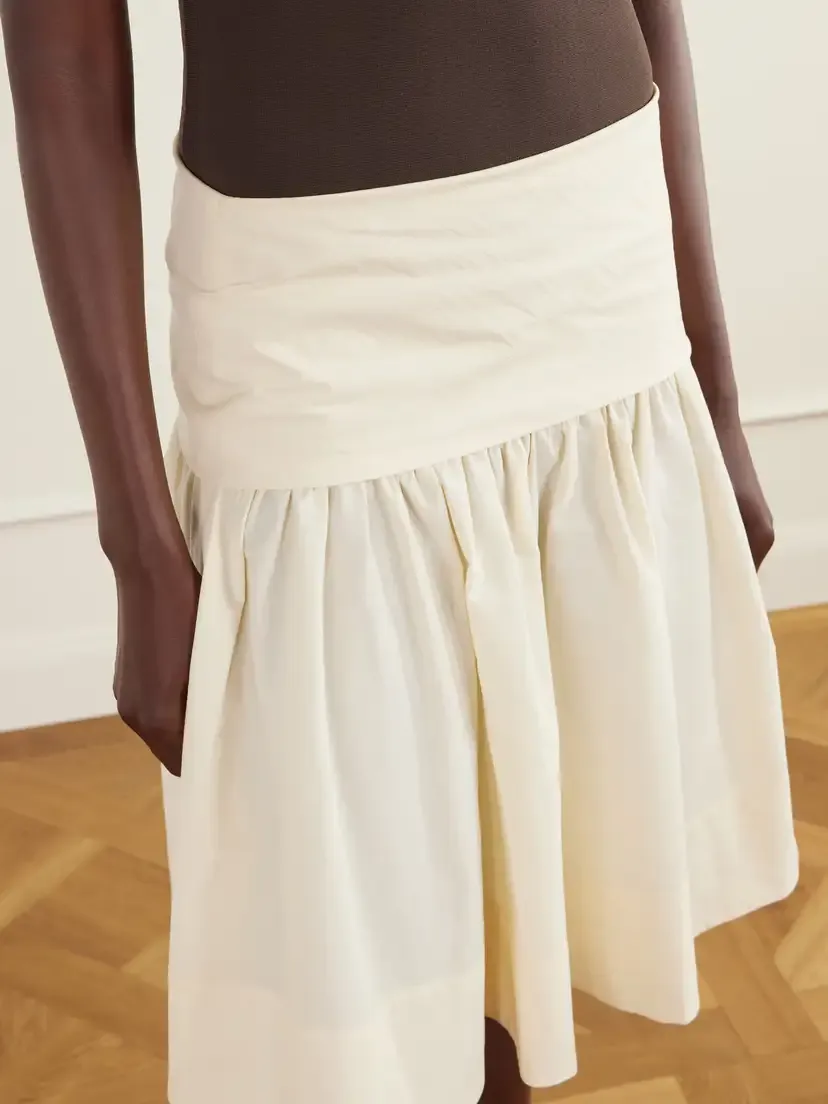 St. Agni Gathered Cotton-poplin Knee-length Skirt | Thumbnail 5 St. Agni Gathered Cotton-poplin Knee-length Skirt | Thumbnail 5