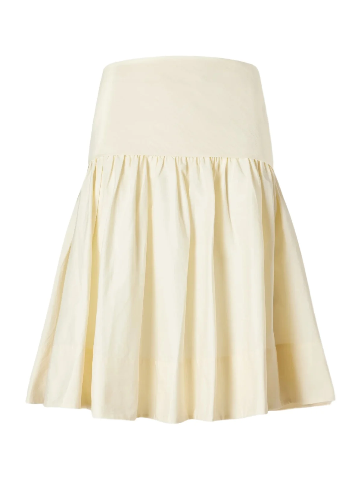 Gathered Cotton-poplin Knee-length Skirt Gathered Cotton-poplin Knee-length Skirt