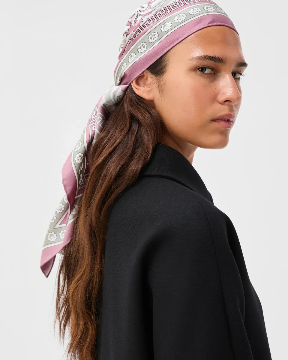 Versace Printed Silk Twill Scarf | Thumbnail 2 Versace Printed Silk Twill Scarf | Thumbnail 2