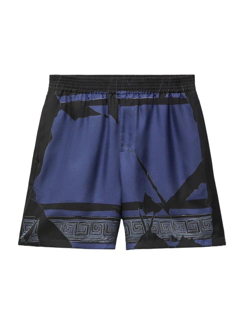 Versace Printed Silk Twill Shorts