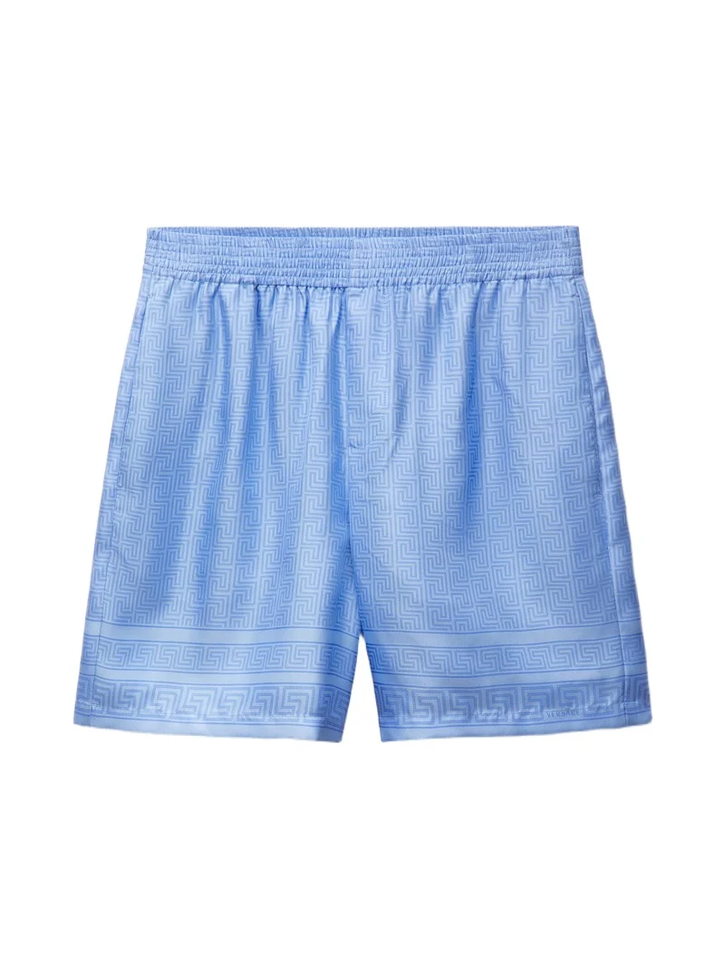 Versace Printed Silk Twill Shorts