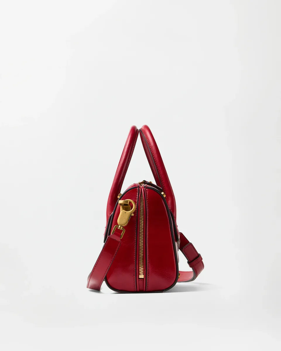 Versace Roomy Small Leather Boston Bag | Thumbnail 2