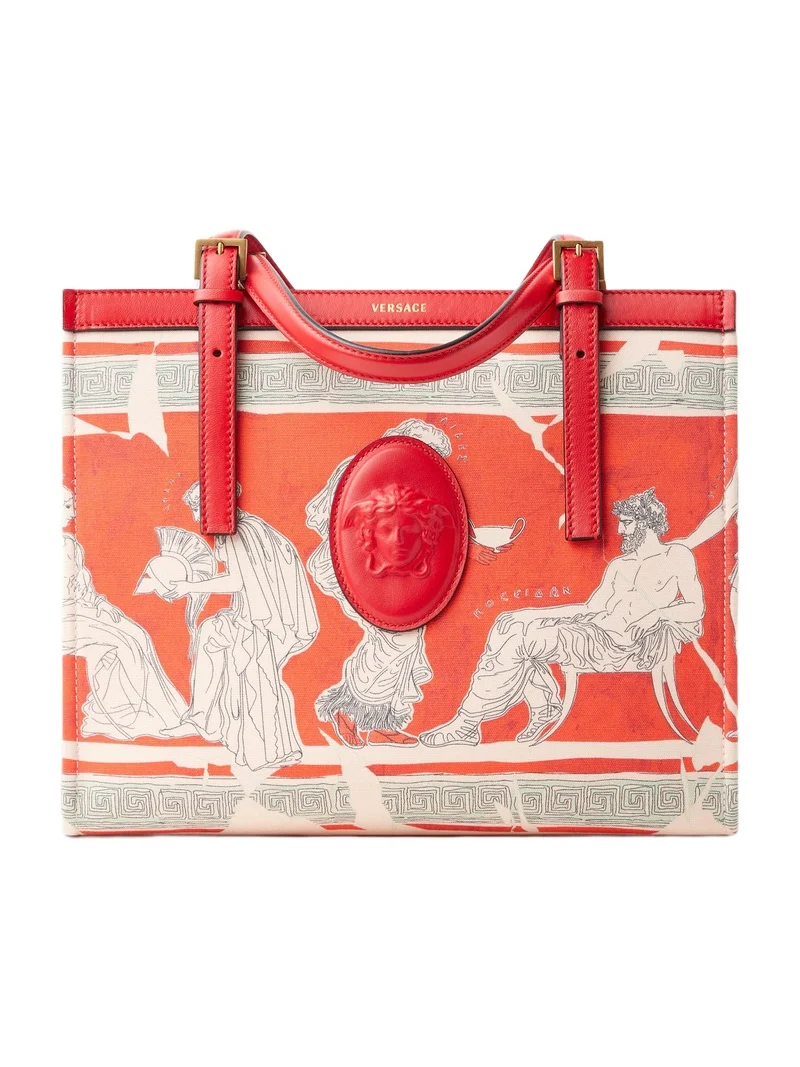 Versace Rivière Printed Canvas Tote