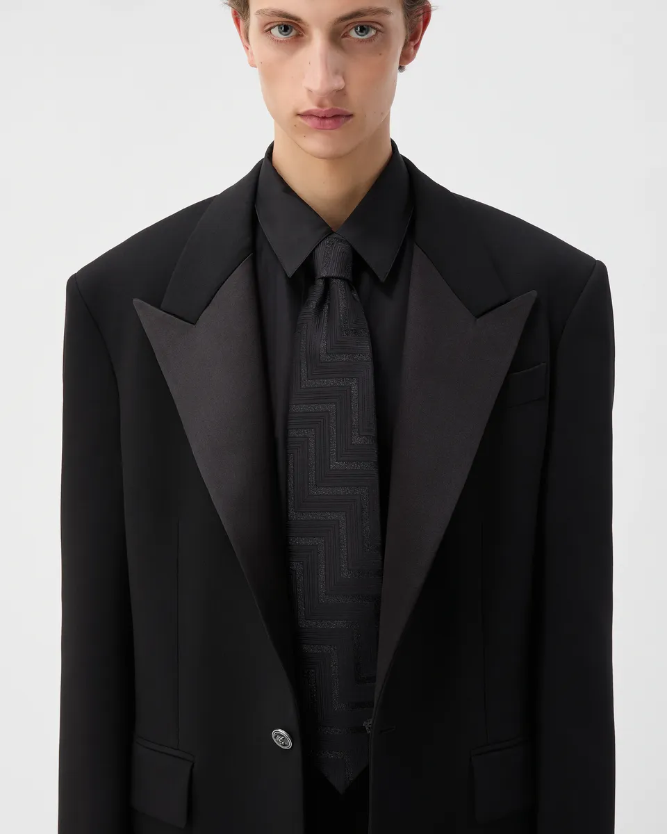 Versace Jacquard Lurex Silk Tie | Thumbnail 2 Versace Jacquard Lurex Silk Tie | Thumbnail 2