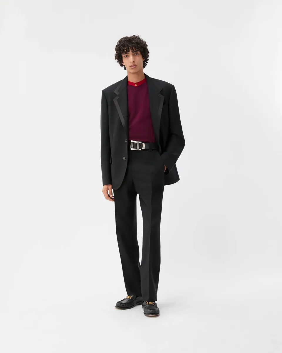 Versace Wool-Mohair Formal Pants | Thumbnail 2