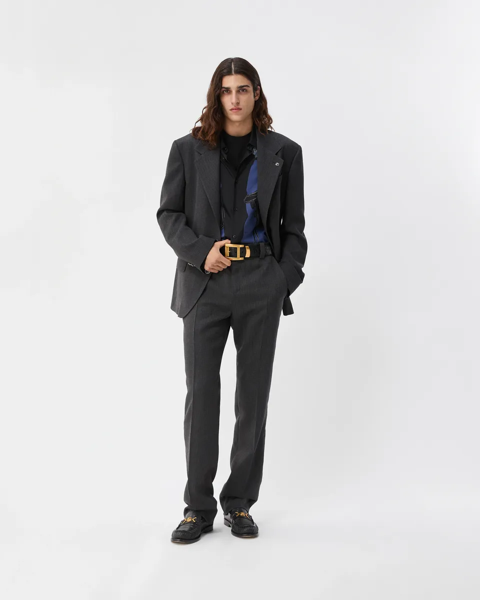 Versace Wool Formal Pants | Thumbnail 2