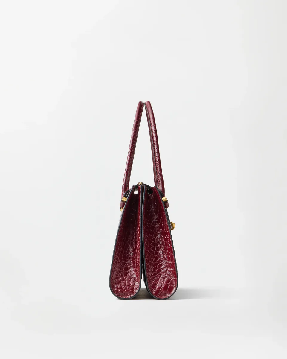 Versace Severine Croc-Effect Leather Large Shoulder Bag | Thumbnail 2 Versace Severine Croc-Effect Leather Large Shoulder Bag | Thumbnail 2