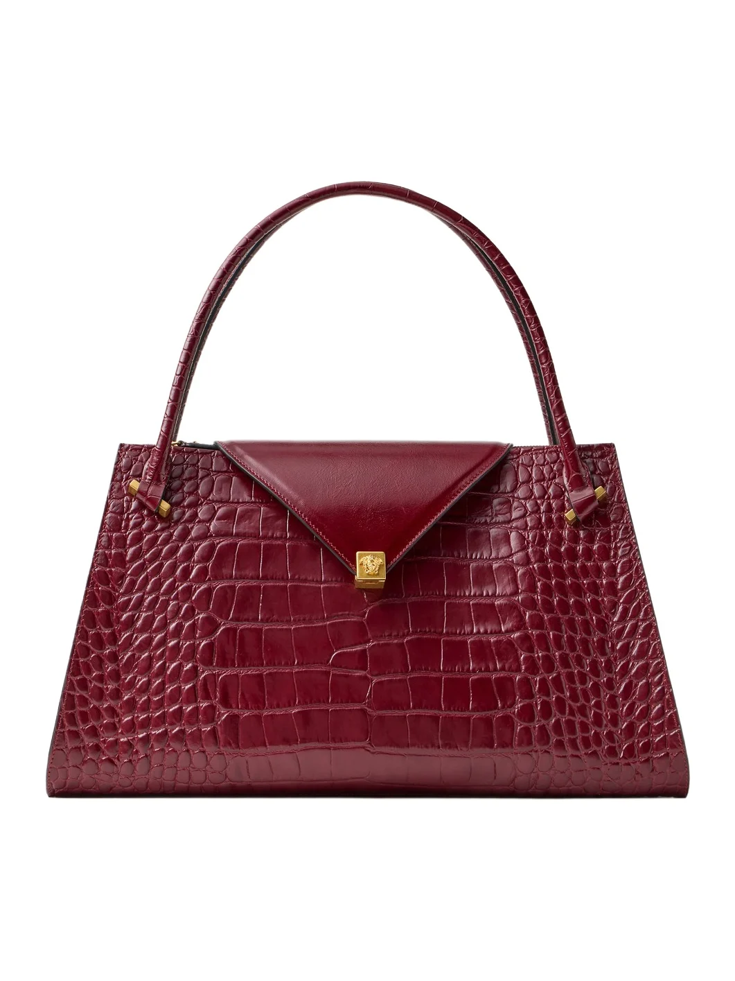 Versace Severine Croc-Effect Leather Large Shoulder Bag