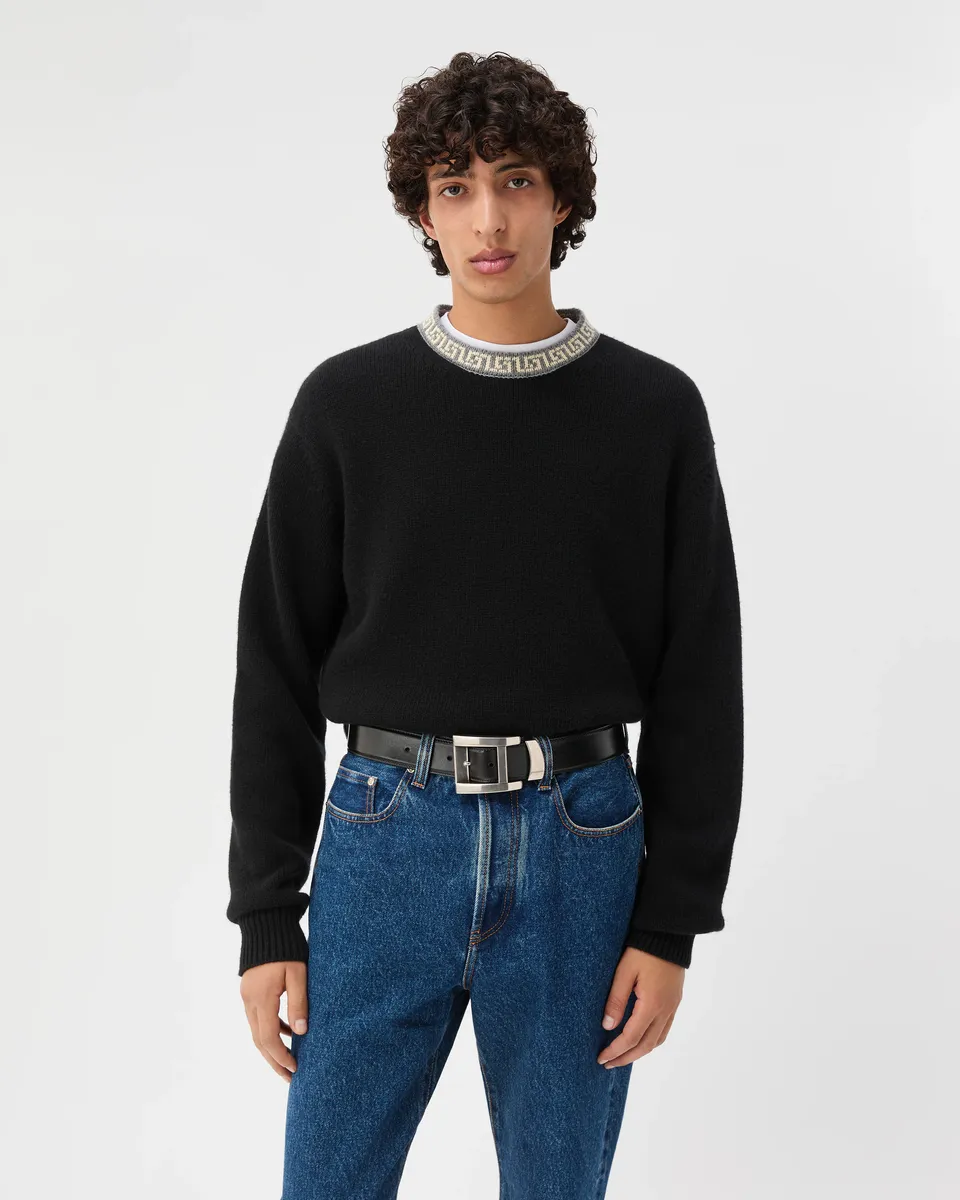 Versace Crewneck Wool & Cashmere Sweater | Thumbnail 2