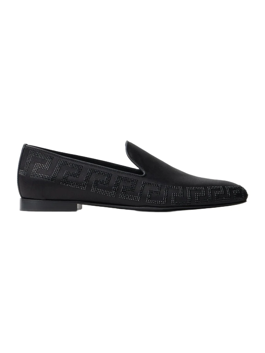 Versace Gala Embellished Satin Slipper