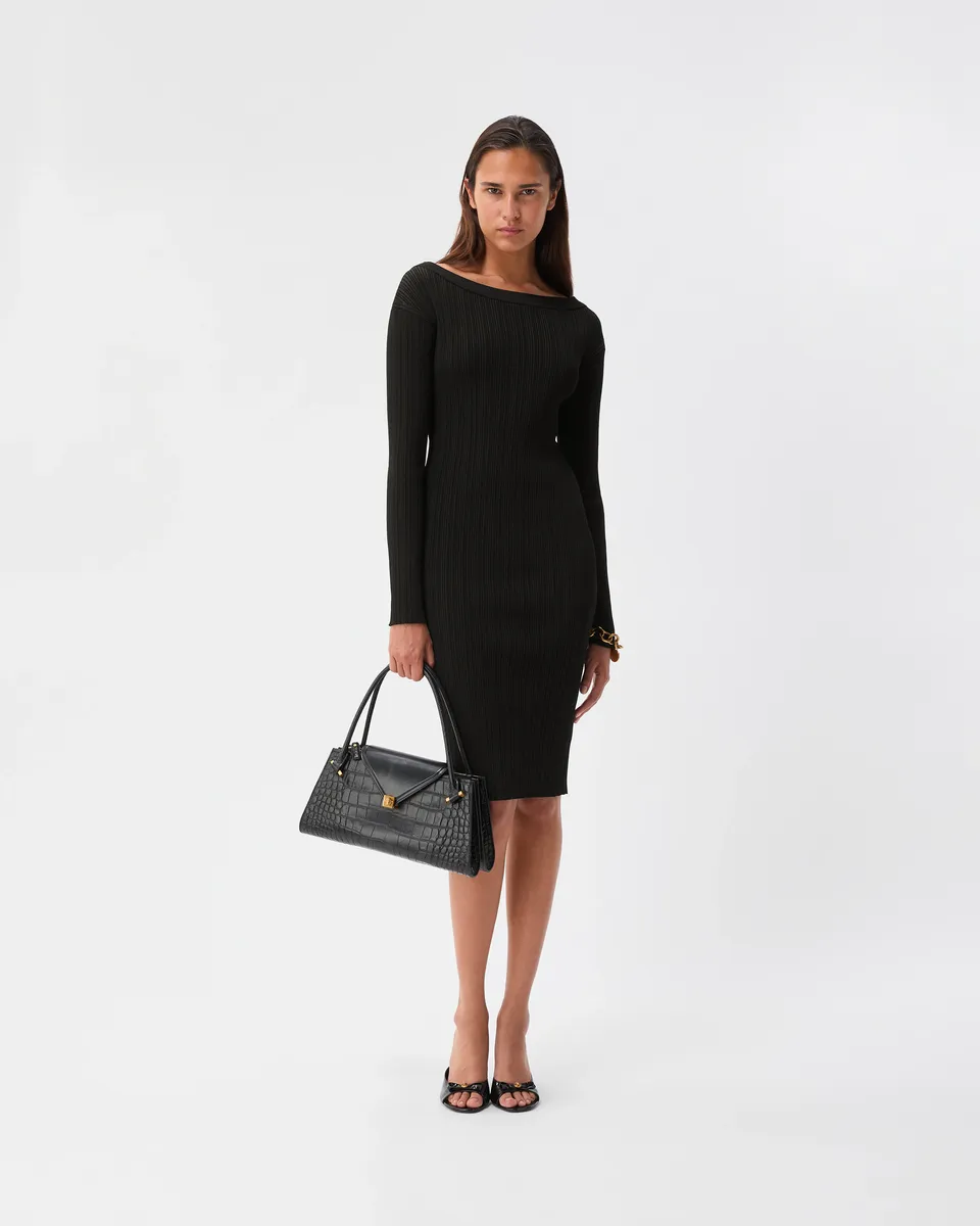 Versace Ribbed Knit Midi Dress | Thumbnail 2