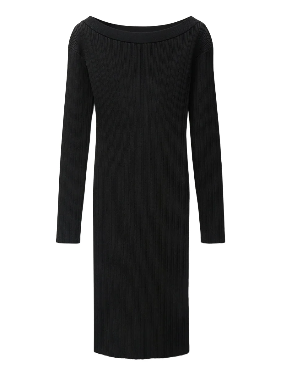 Versace Ribbed Knit Midi Dress