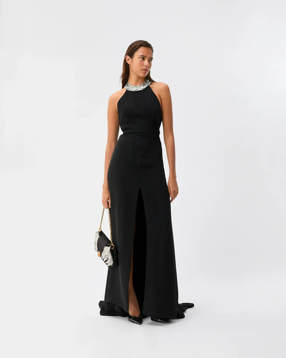 Versace Embroidered Silk Cady Gown | Thumbnail 2 Versace Embroidered Silk Cady Gown | Thumbnail 2