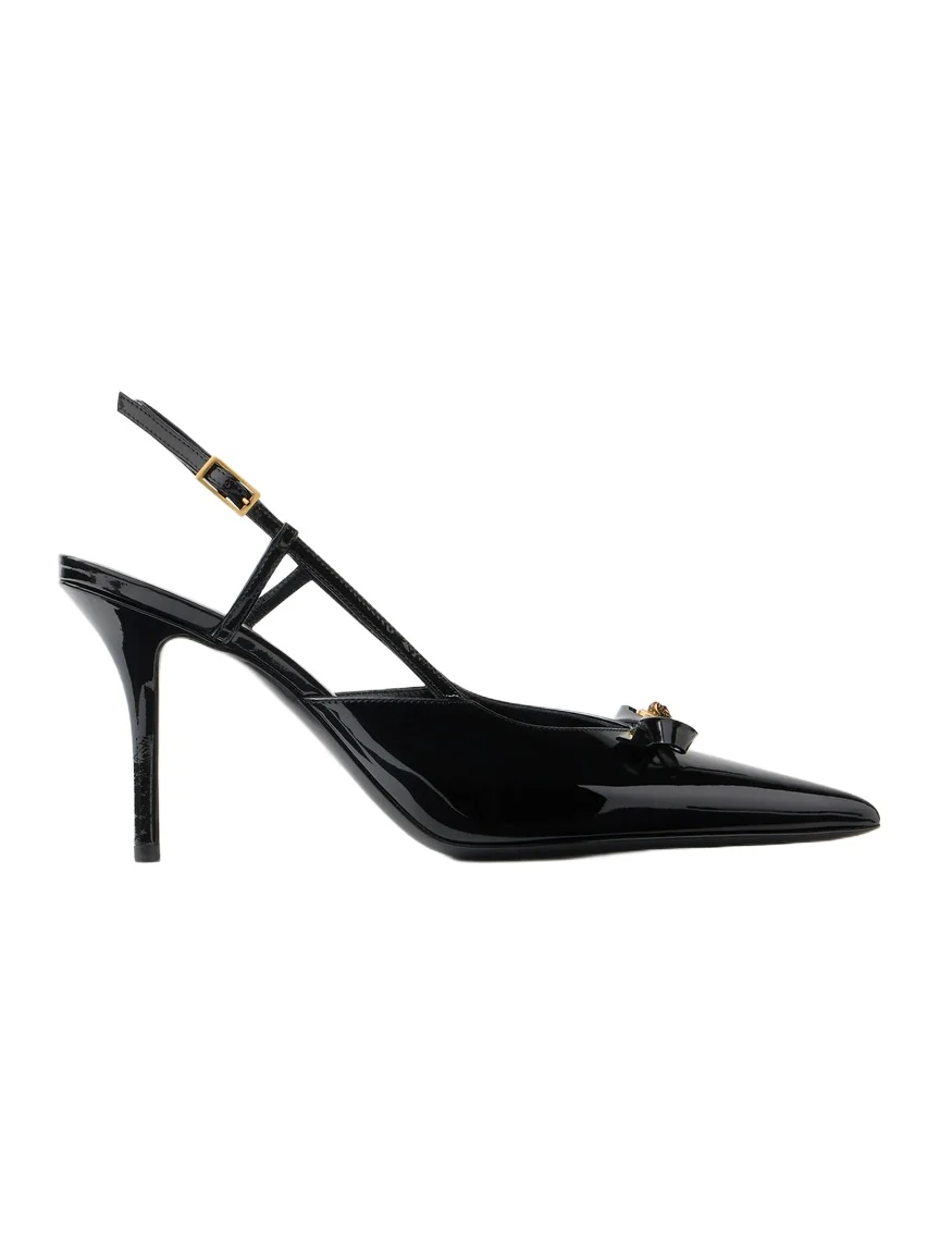 Versace Camille Patent Leather Slingbacks 85 mm