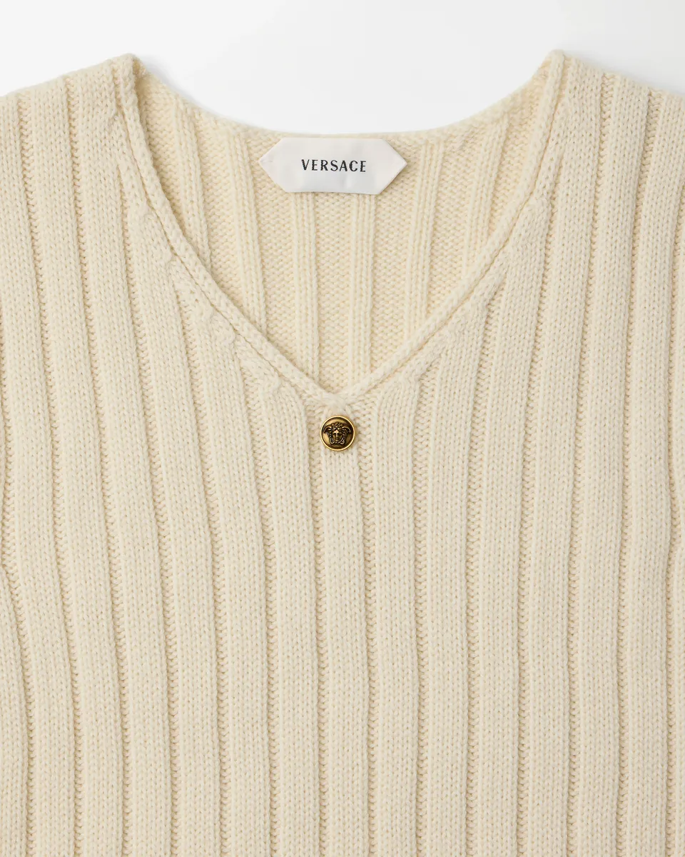 Versace Wool & Cashmere Ribbed Knit Top | Thumbnail 2