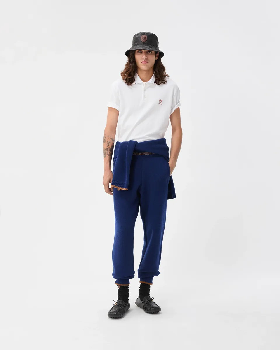Versace Jacquard Wool Blend Knit Pants | Thumbnail 2