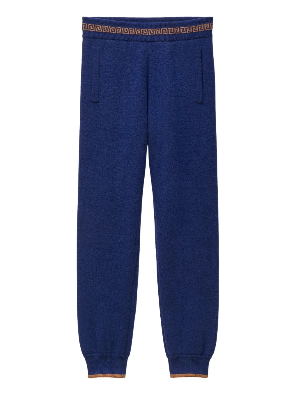 Versace Jacquard Wool Blend Knit Pants