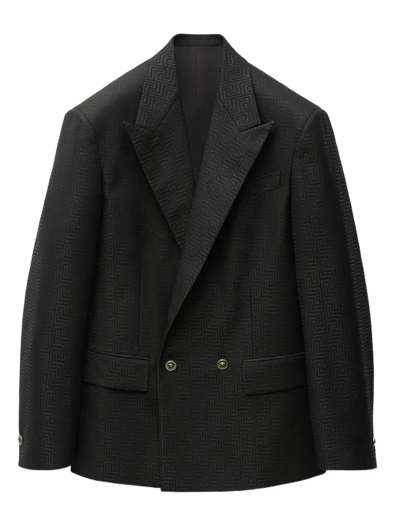 Versace Jacquard Lurex Wool Blazer