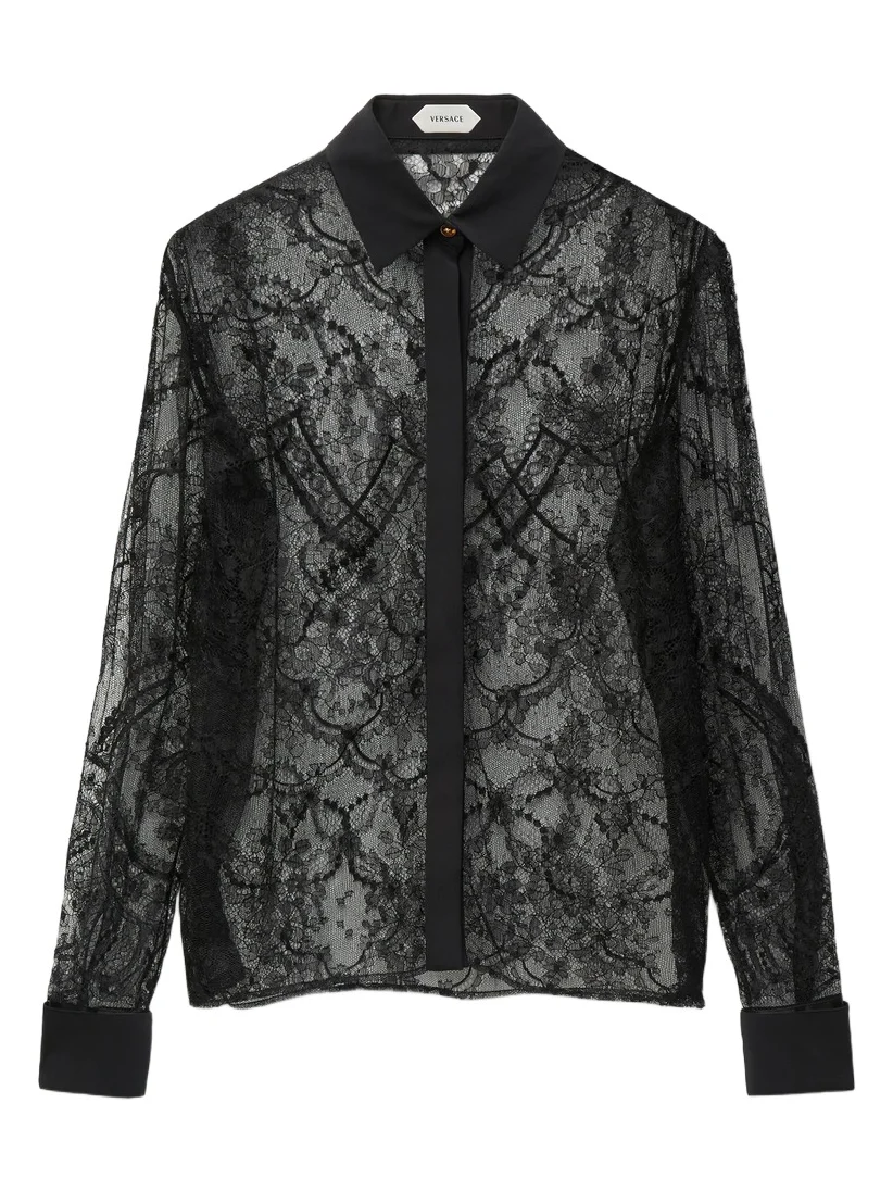 Versace Viscose Lace Shirt