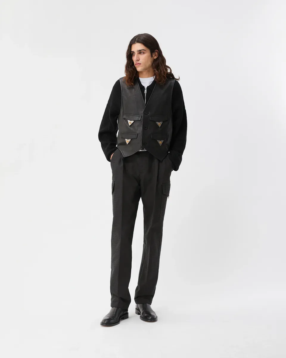 Versace Jacquard Cotton-Blend Cargo Pants | Thumbnail 2
