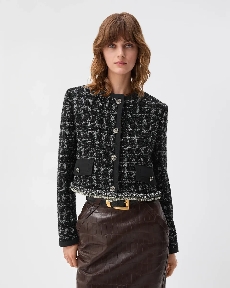 Versace Embellished Tweed Jacket | Thumbnail 2 Versace Embellished Tweed Jacket | Thumbnail 2