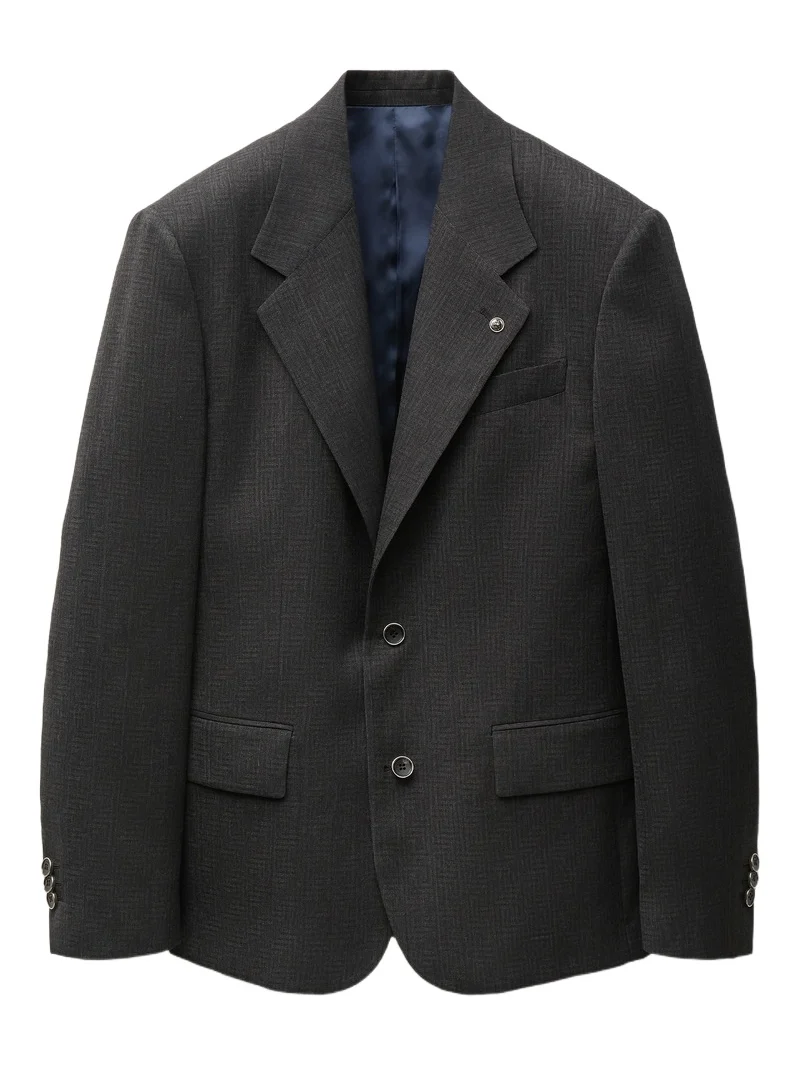 Versace Jacquard Wool Blazer