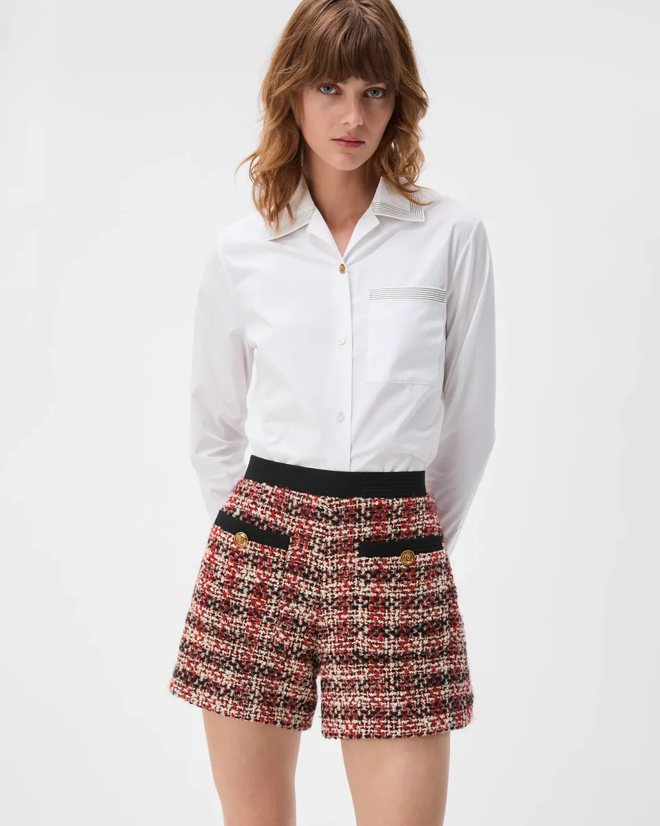 Versace Tweed High-Waist Shorts | Thumbnail 2