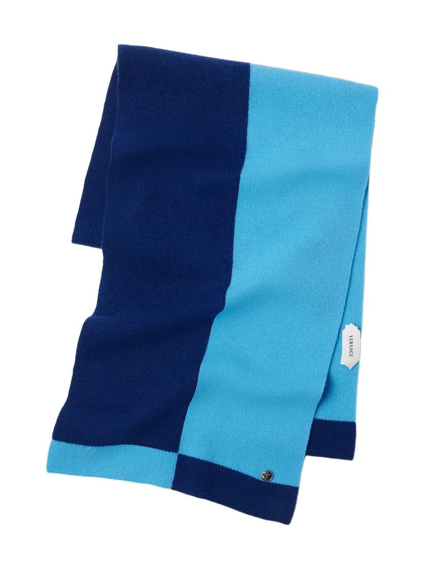 Versace Wool & Cashmere Knit Scarf