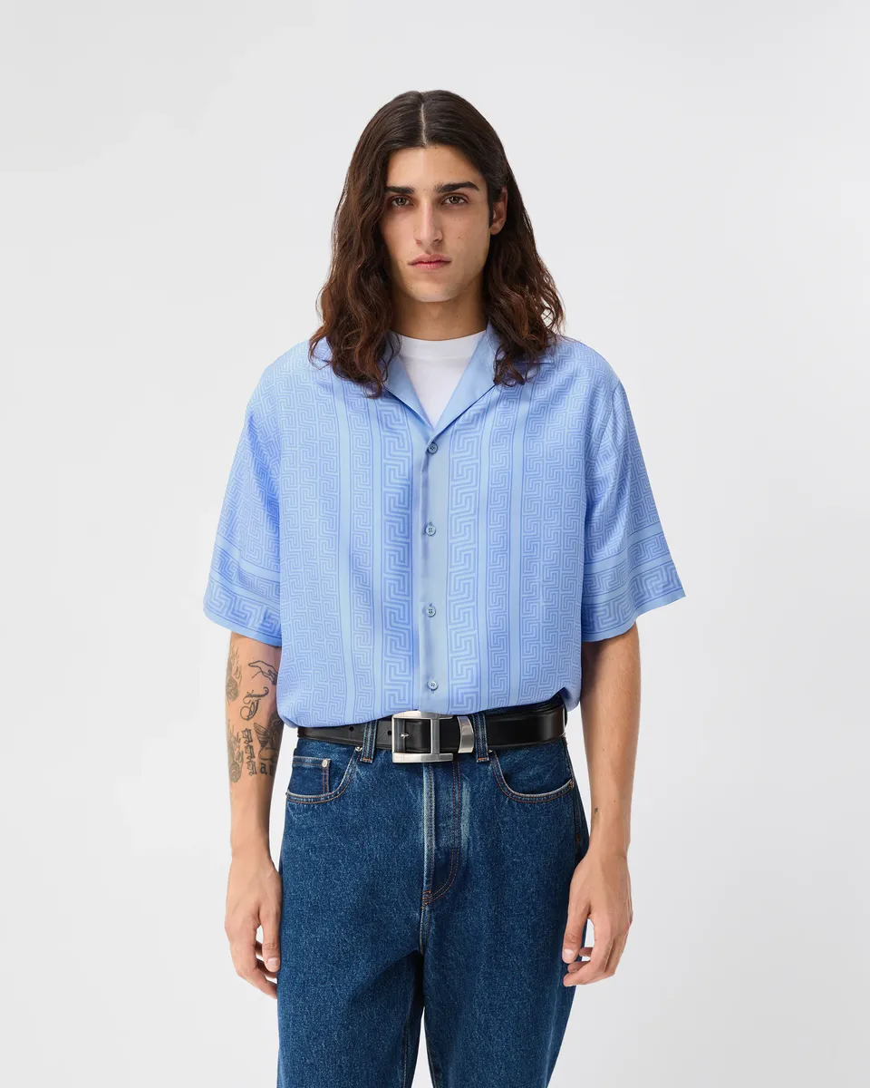 Versace Printed Silk Twill Regular Shirt | Thumbnail 2 Versace Printed Silk Twill Regular Shirt | Thumbnail 2