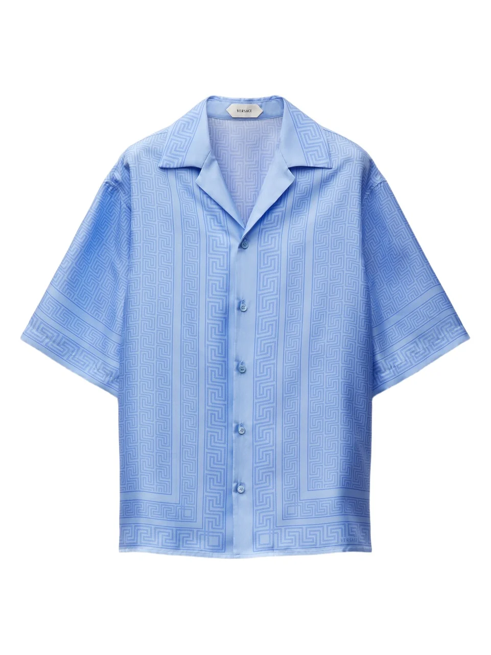 Versace Printed Silk Twill Regular Shirt
