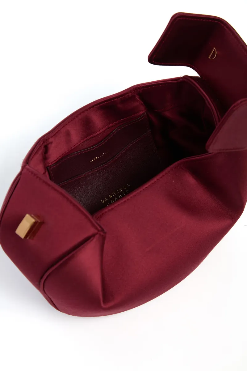 Gabriela Hearst Demi Bag in Bordeaux Satin | Thumbnail 5 Gabriela Hearst Demi Bag in Bordeaux Satin | Thumbnail 5