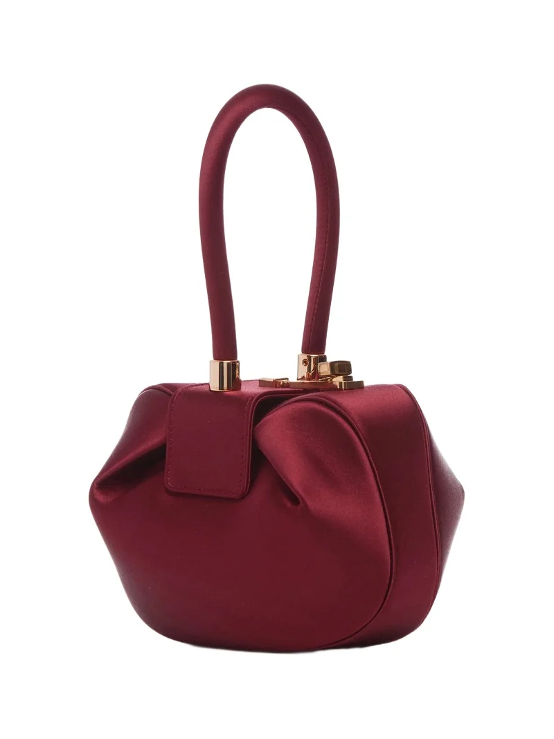 Demi Bag in Bordeaux Satin Demi Bag in Bordeaux Satin