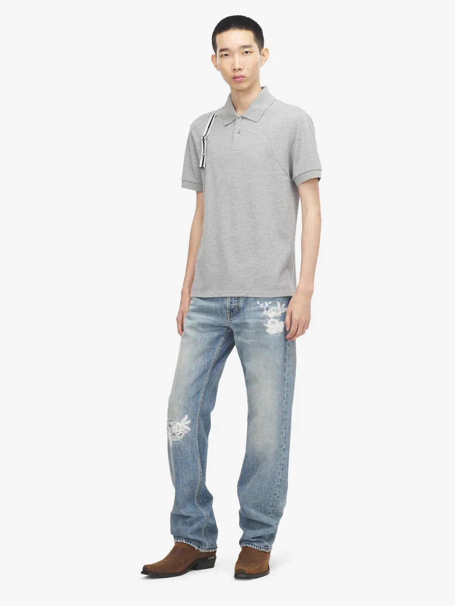 Alexander McQueen Logo Harness Polo Shirt | Thumbnail 2 Alexander McQueen Logo Harness Polo Shirt | Thumbnail 2