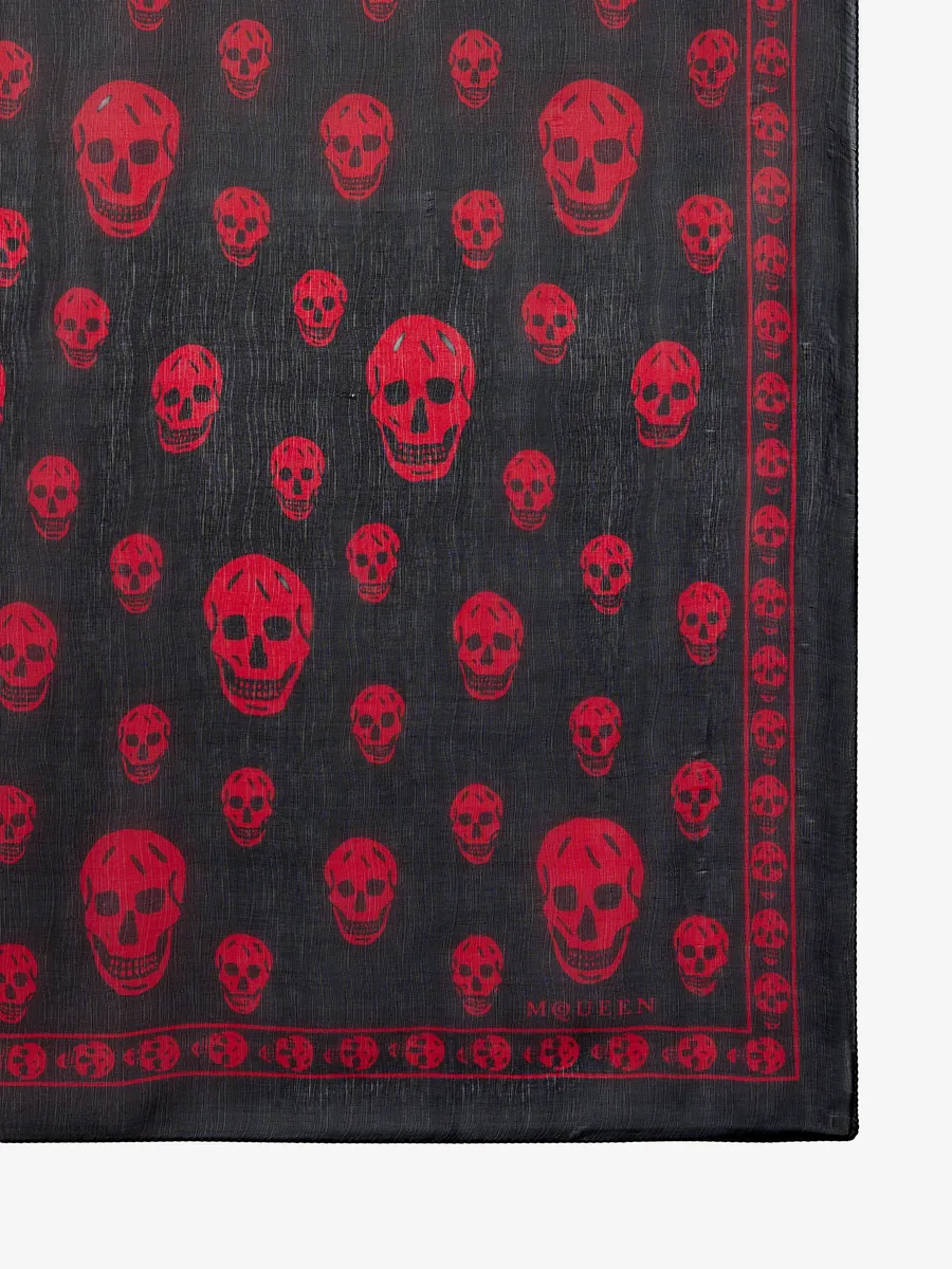 Alexander McQueen Classic Skull Scarf | Thumbnail 2 Alexander McQueen Classic Skull Scarf | Thumbnail 2