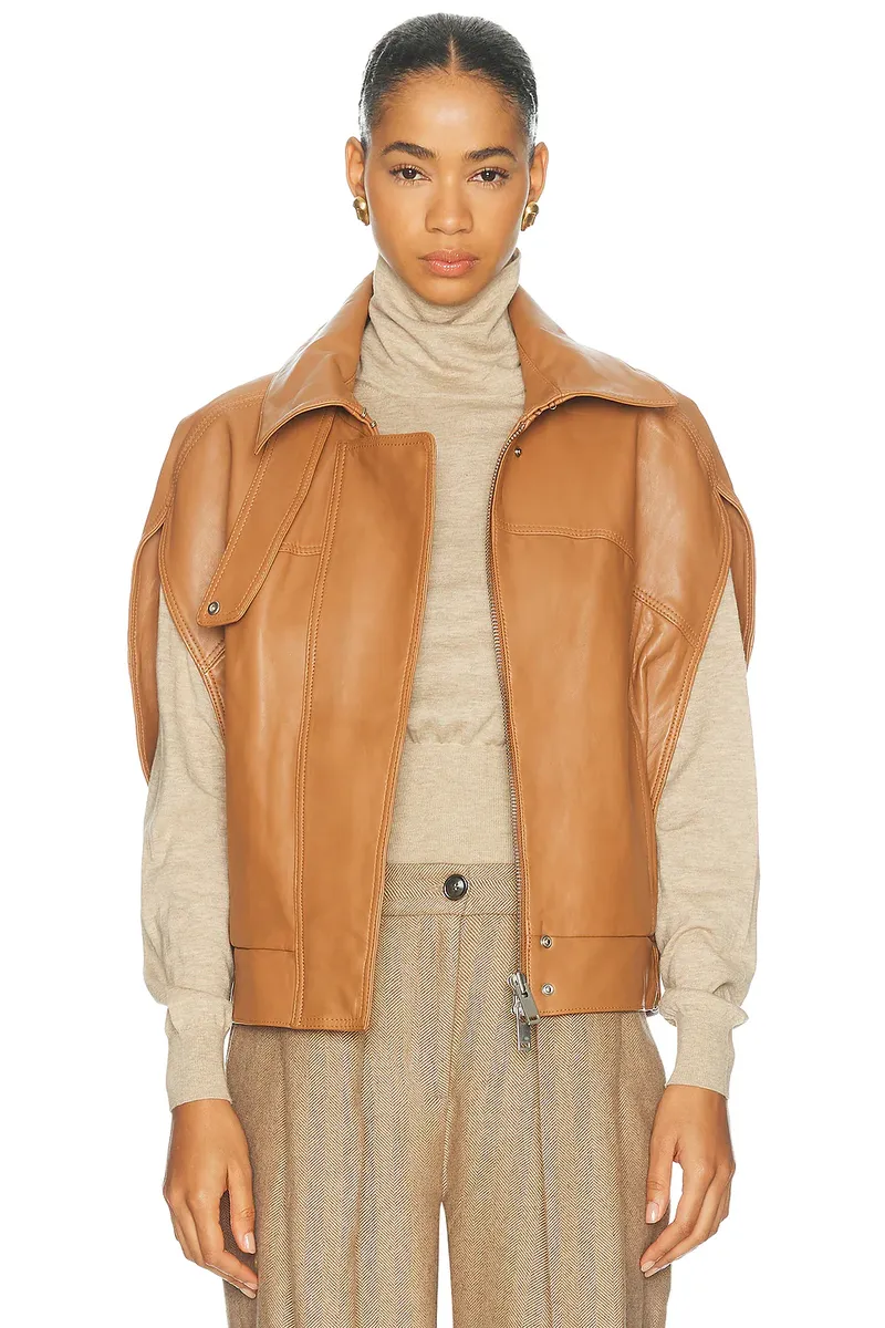 Retrofête Braxx Leather Cape Jacket | Thumbnail 2 Retrofête Braxx Leather Cape Jacket | Thumbnail 2