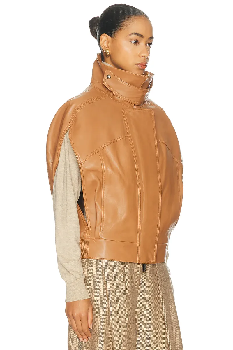 Retrofête Braxx Leather Cape Jacket | Thumbnail 3 Retrofête Braxx Leather Cape Jacket | Thumbnail 3