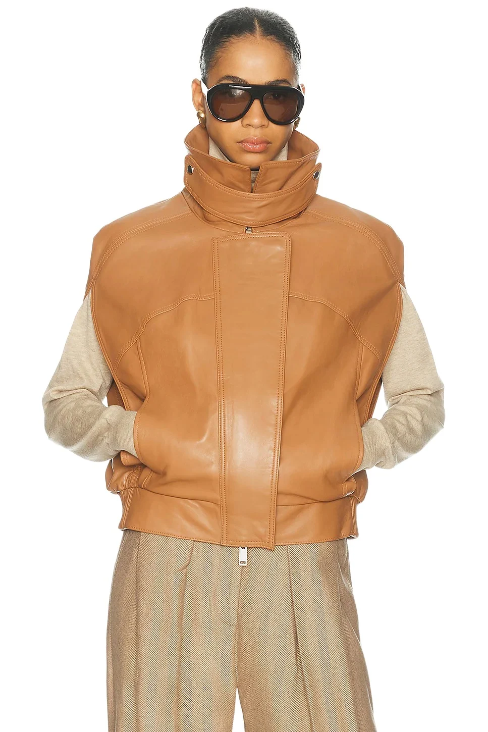 Braxx Leather Cape Jacket