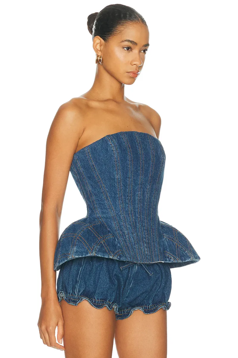 Aknvas Emmi Corset Denim Top | Thumbnail 2 Aknvas Emmi Corset Denim Top | Thumbnail 2