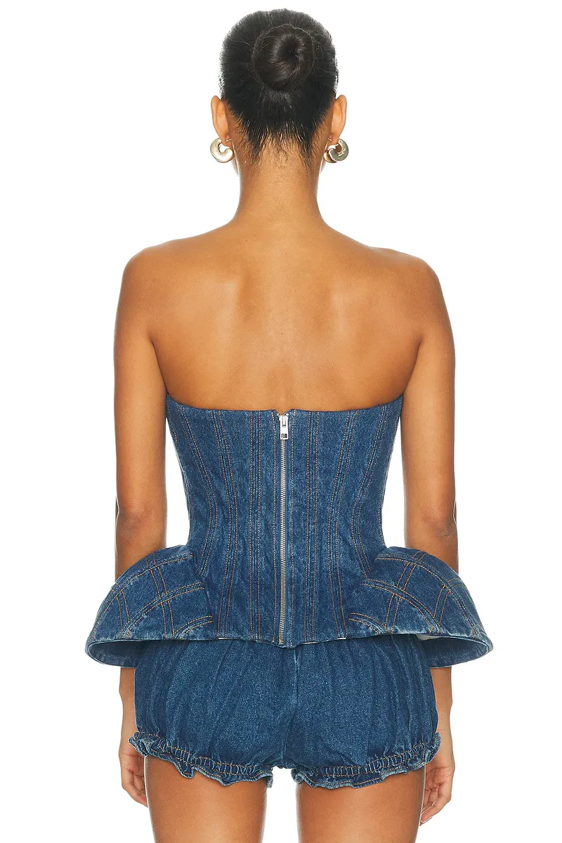 Aknvas Emmi Corset Denim Top | Thumbnail 3 Aknvas Emmi Corset Denim Top | Thumbnail 3
