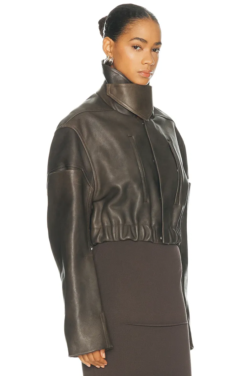 Rick Owens Collared Mac Bomber Jacket | Thumbnail 2 Rick Owens Collared Mac Bomber Jacket | Thumbnail 2