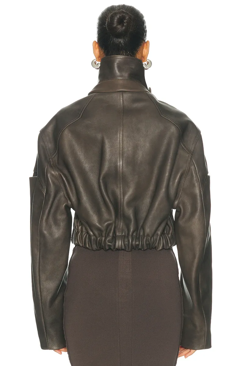 Rick Owens Collared Mac Bomber Jacket | Thumbnail 3 Rick Owens Collared Mac Bomber Jacket | Thumbnail 3