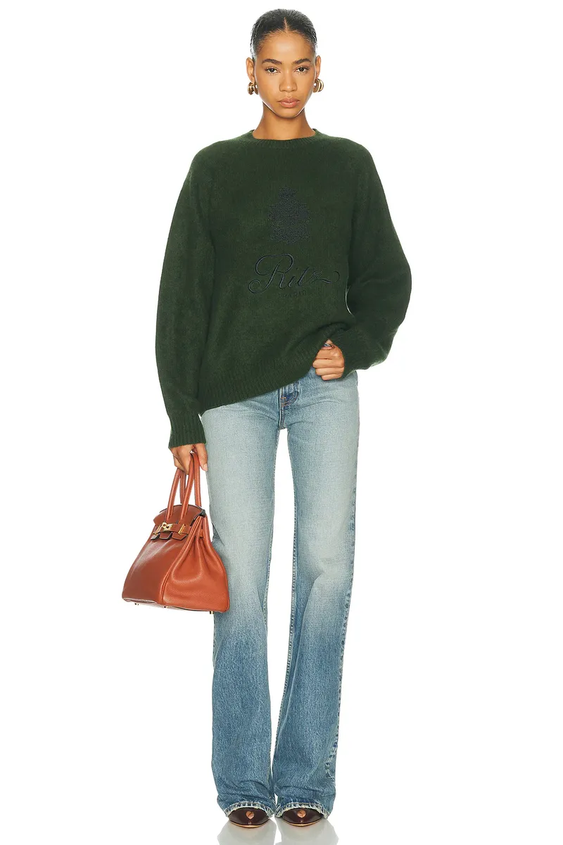 Frame The Ritz Unisex Brushed Cashmere Sweater | Thumbnail 4 Frame The Ritz Unisex Brushed Cashmere Sweater | Thumbnail 4