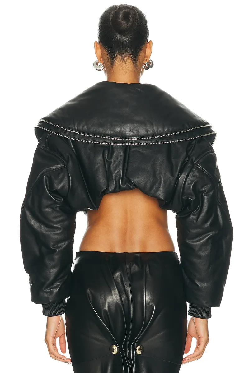 Givenchy Double Zip Collar Cropped Bomber Jacket | Thumbnail 3 Givenchy Double Zip Collar Cropped Bomber Jacket | Thumbnail 3