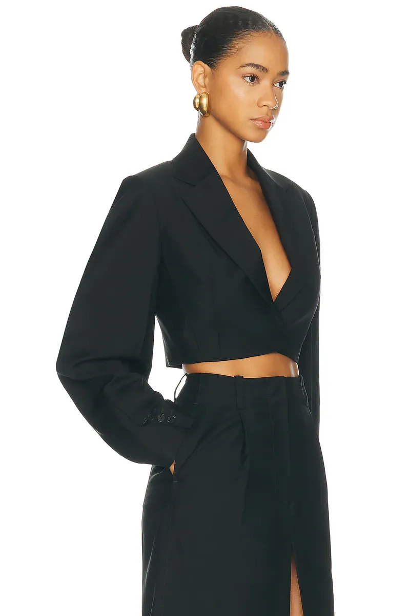 Givenchy Cropped Cocoon Sleeve Jacket | Thumbnail 2 Givenchy Cropped Cocoon Sleeve Jacket | Thumbnail 2