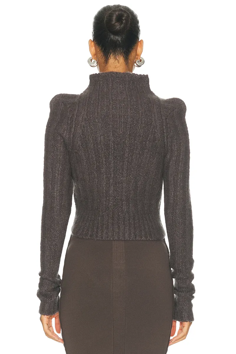 Rick Owens Cropped Con Sweater | Thumbnail 3