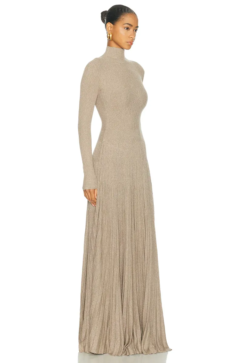 Ralph Lauren Collection Sparkle Viscose Long Sleeve Gown | Thumbnail 2